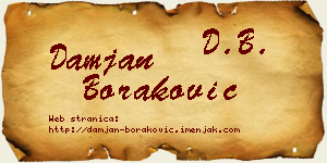 Damjan Boraković vizit kartica